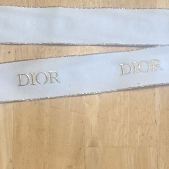 Dior 33 Inch White  Gold Ribbon Can Use As Hair Ribbon For Gifts Or Crafts